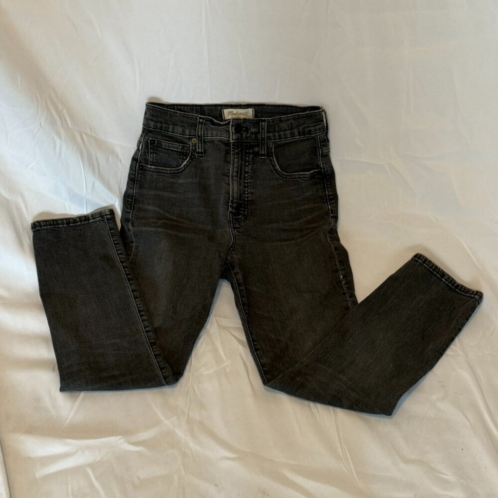 Madewell The Perfect Vintage Crop Jean Black Wash Size 25